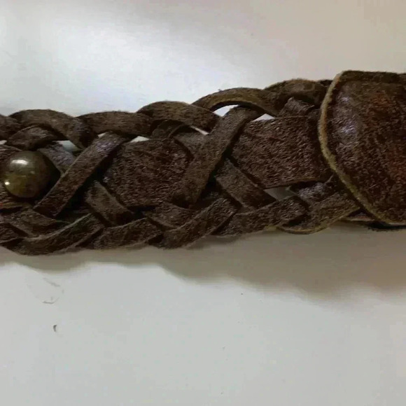 Source unknown distressed leather belt, vintage look - Picture 4 of 13